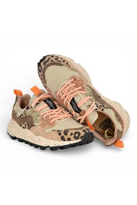 Sneaker donna Flower Mountain in camoscio e tessuto multicolore. FLOWER MOUNTAIN | YAMANO3W-1E53